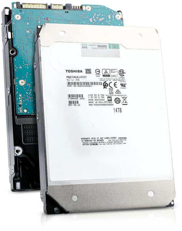 Main image of Toshiba MG07 MG07ACA14TEY 14TB 7.2K RPM SATA 6Gb/s 512e 3.5in Enterprise Hard Drive