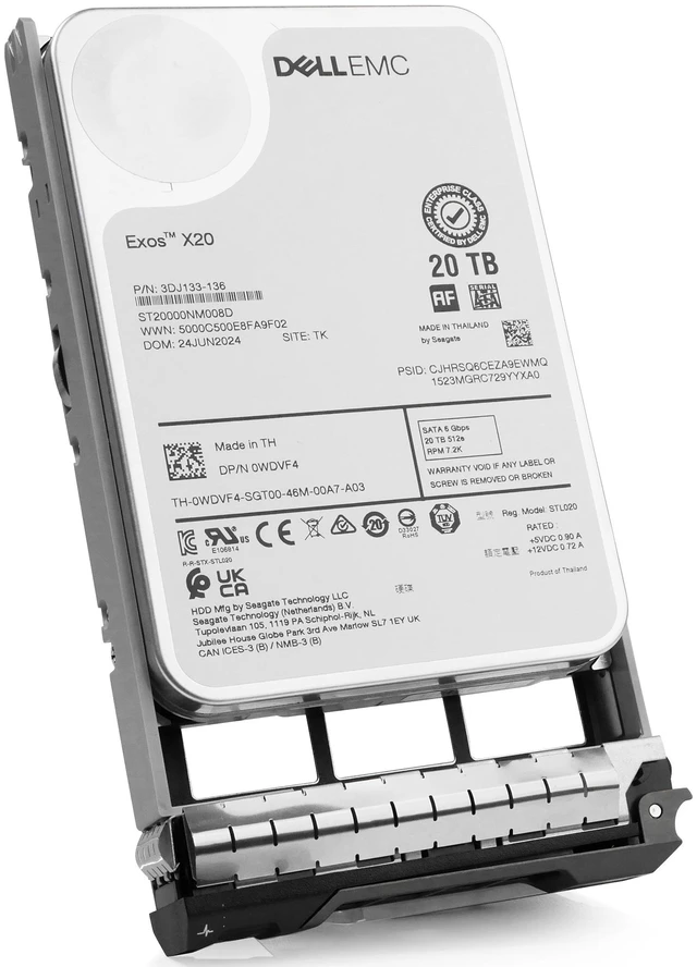 Alt view image 4 of 7 - Dell G13 0WDVF4 20TB 7.2K RPM SATA 6Gb/s 512e 256MB Cache 3.5in Enterprise Hard Drive