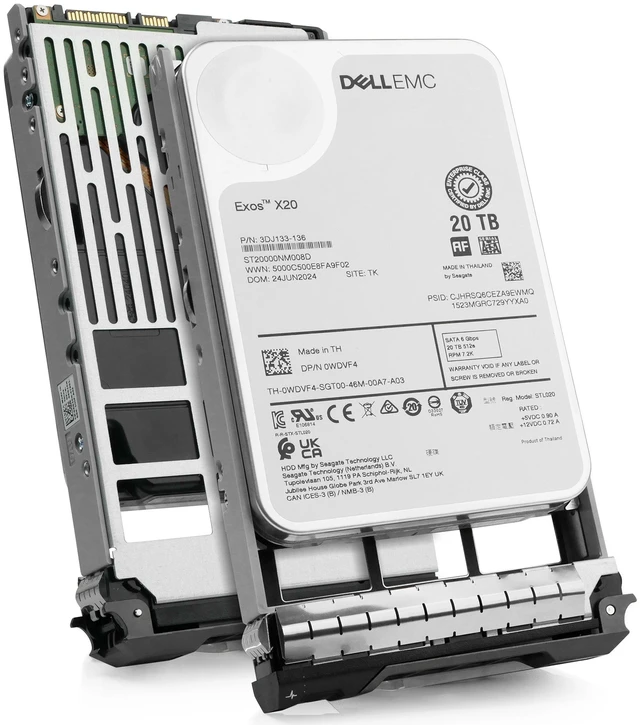 Main image of Dell G13 0WDVF4 20TB 7.2K RPM SATA 6Gb/s 512e 256MB Cache 3.5in Enterprise Hard Drive