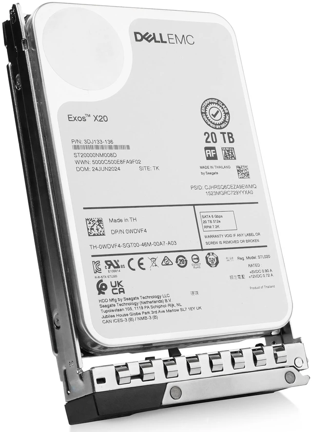 Alt view image 4 of 7 - Dell G14 0WDVF4 20TB 7.2K RPM SATA 6Gb/s 512e 256MB Cache 3.5in Enterprise Hard Drive