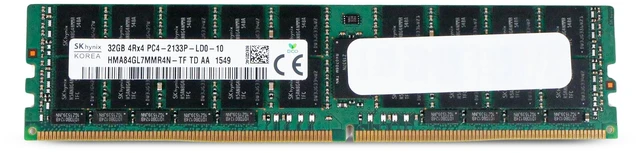 Alt view image 5 of 7 - SK Hynix HMA84GL7MMR4N-TF 32GB DDR4 2133MHz 4Rx4 LRDIMM ECC Server RAM (PC4-2133P)