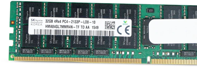 Alt view image 2 of 7 - SK Hynix HMA84GL7MMR4N-TF 32GB DDR4 2133MHz 4Rx4 LRDIMM ECC Server RAM (PC4-2133P)