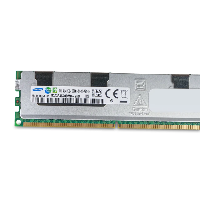 Alt view image 4 of 7 - Samsung M393B4G70DM0-YH9 32GB DDR3 1333MHz 4Rx4 RDIMM ECC Server RAM (PC3L-10600R)