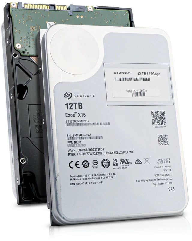 Alt view image 8 of 14 - Seagate Exos X16 12TB 7200 RPM SAS 12Gb/s 3.5" Hard Drive ST12000NM002G