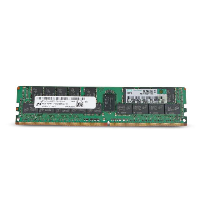 Alt view image 5 of 7 - Micron MTA72ASS8G72LZ-2G3B2PG 64GB DDR4 2400MHz 4Rx4 LRDIMM ECC Server RAM (PC4-2400T)