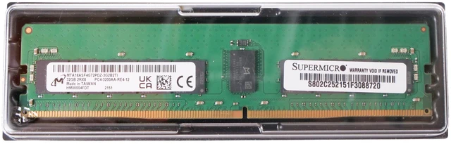 Main image of Micron/SUPERMICRO MTA18ASF4G72PDZ-3G2 32GB DDR4 3200MHz RDIMM ECC Server RAM (PC4-3200AA)