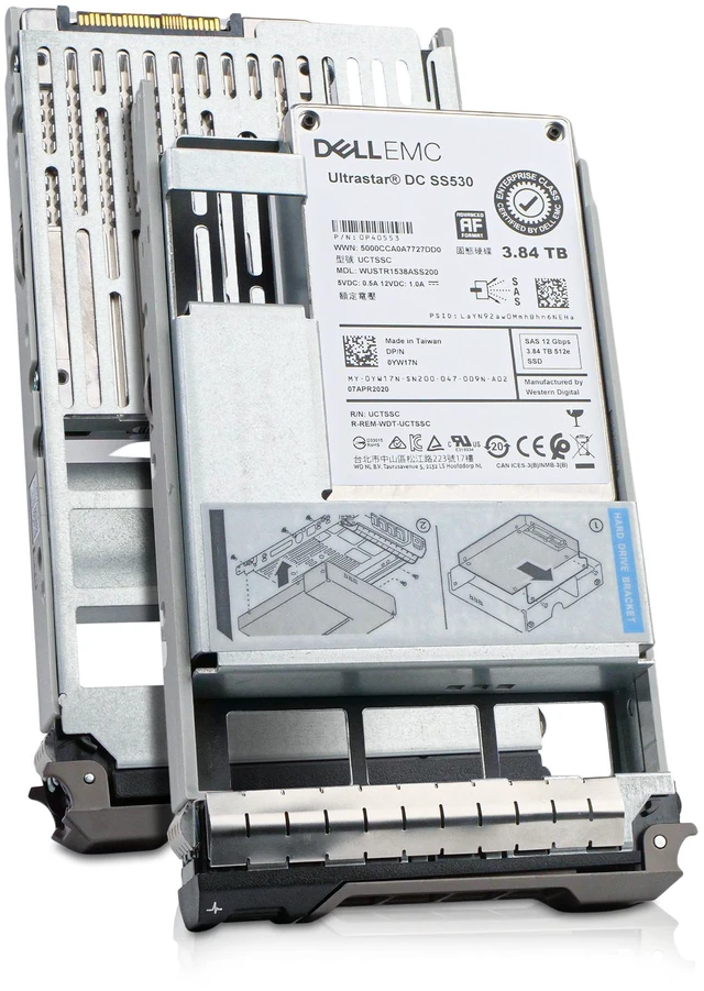 Main image of Dell G13 0YW17N 3.84TB 1 DWPD SAS 12Gb/s 512e 3D TLC Hybrid 3.5in Read Intensive Enterprise Solid State Drive