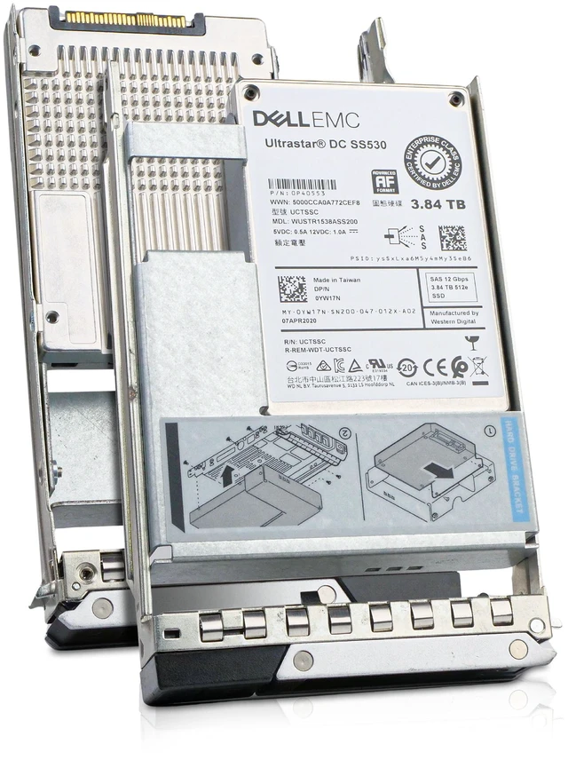Main image of Dell G14 0YW17N 3.84TB 1 DWPD SAS 12Gb/s 512e 3D TLC Hybrid 3.5in Read Intensive Enterprise Solid State Drive