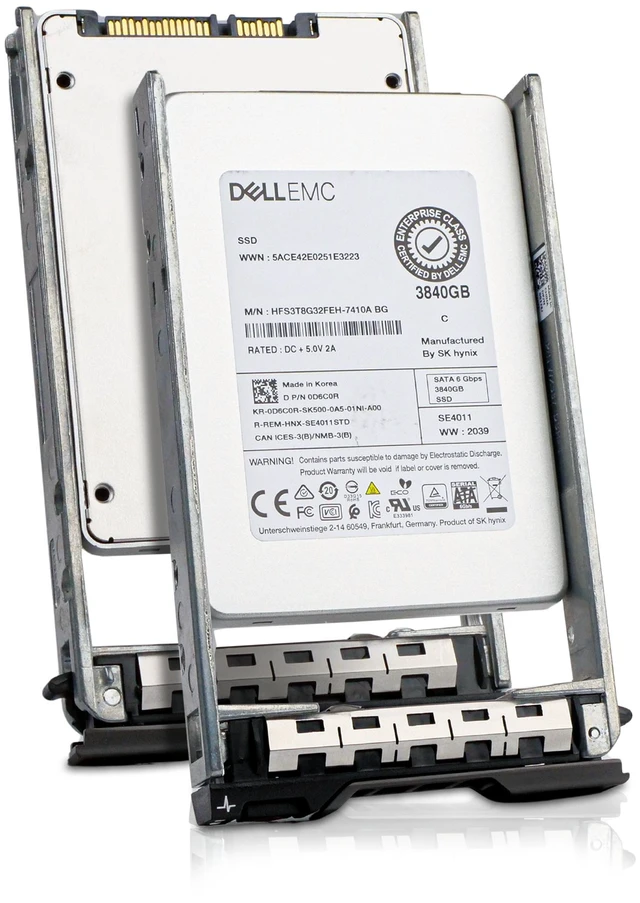 Main image of Dell G13 0D6C0R 3.84TB 1 DWPD SATA 6Gb/s 512e 3D TLC 2.5in Read Intensive Solid State Drive