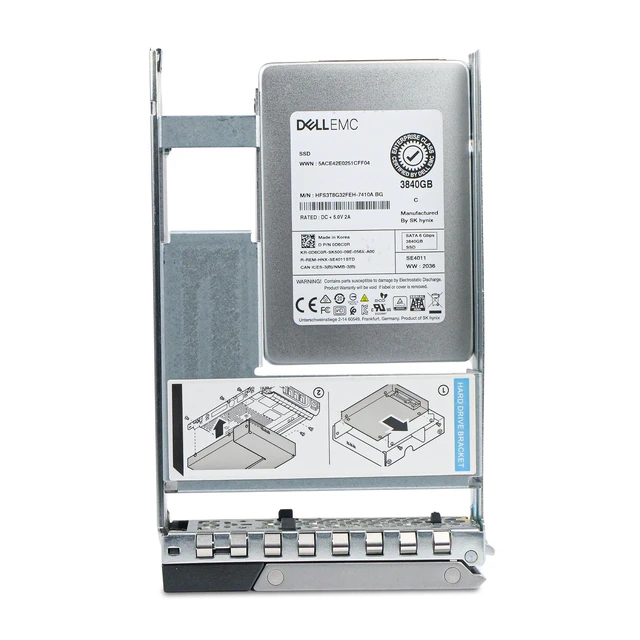 Alt view image 3 of 7 - Dell G14 0D6C0R 3.84TB 1 DWPD SATA 6Gb/s 512e 3D TLC Hybrid 3.5in Read Intensive Solid State Drive