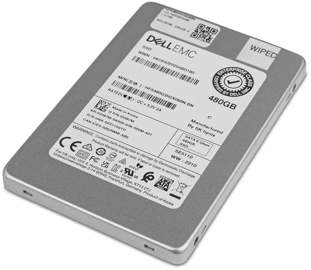 Alt view image 7 of 7 - Dell/SK hynix SE5110 HFS480G3H2X069N 480GB 1 DWPD SATA 6Gb/s 3D TLC 2.5in Enterprise Read Intensive Solid State Drive