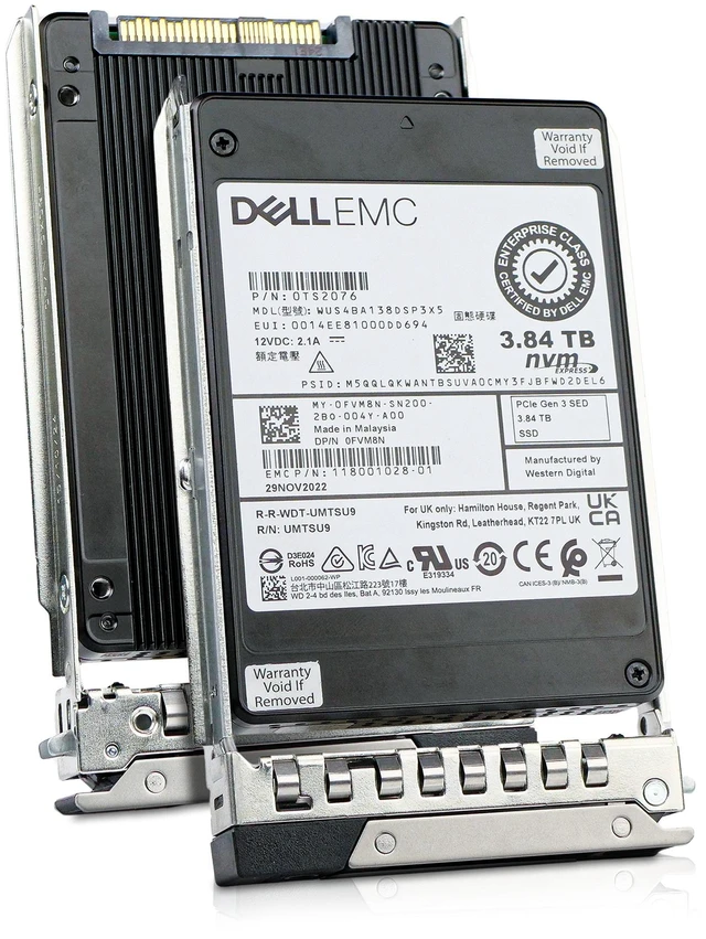 Main image of Dell G14 0FVM8N 3.84TB 1 DWPD PCIe Gen 3.1 x4 4GB/s 3D TLC U.2 NVMe 2.5in Read Intensive Enterprise Solid State Drive