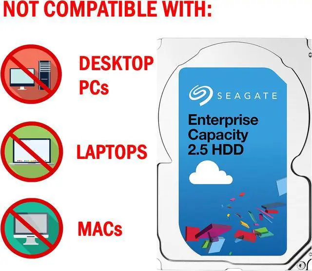 Alt view image 2 of 13 - Seagate 1TB Enterprise Capacity 2.5 Internal Hard Disk Drive SAS 12Gb/s 7200 RPM 128MB Cache Model ST1000NX0453