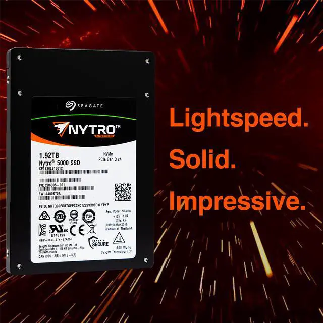 Alt view image 3 of 5 - Seagate Nytro 2.5" 1.9TB PCI-Express 3.0 x4 3D NAND Internal Solid State Drive (SSD) 5000