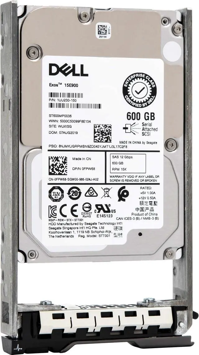 Alt view image 2 of 4 - Dell 400-AJRF 600GB 15K RPM SAS 12Gbps 2.5" 13G Hot-Plug Hard Drive | Seagate Exos 15E900 1UU230-150 ST600MP0036 | Compatible with Y06G3 0FPW68 FPW68