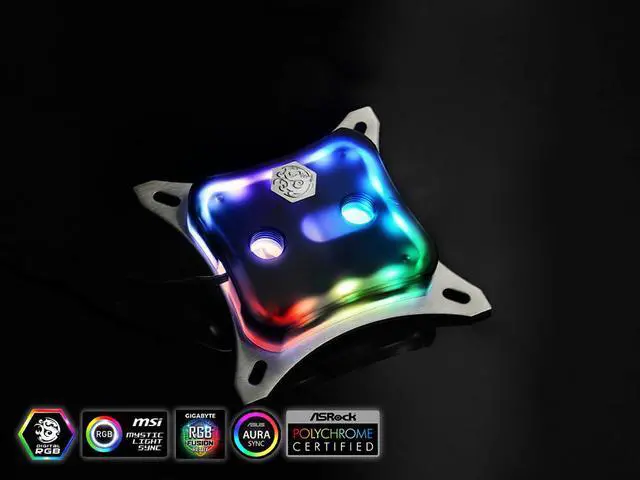 Alt view image 3 of 4 - Bitspower CPU Block Summit M Acrylic Black - Digital RGB