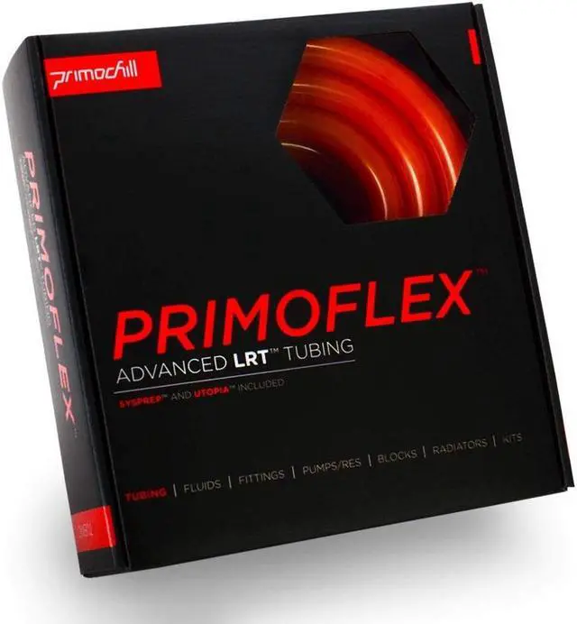 Main image of PrimoChill PrimoFlex LRT Custom Watercooling Flexible Tubing -1/2in.ID x 3/4in.OD, 10 feet Bundled with System Prep and Coolant, Made with Premium Materials, Proudly Made in the USA