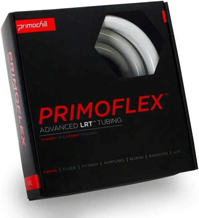 Main image of PrimoChill PrimoFlex LRT Custom Watercooling Flexible Tubing -7/16in.ID x 5/8in.OD, 10 feet Bundled with System Prep and Coolant, Made with Premium Materials, Proudly Made in the USA