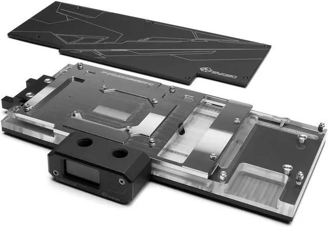 Alt view image 3 of 5 - Bykski ASUS ROG STRIX GTX2080Ti 011G GAMING Full Coverage GPU Water Block w/ Backplate and Temp Monitor - Clear (FR-N-AS2080TISTRIX-X)