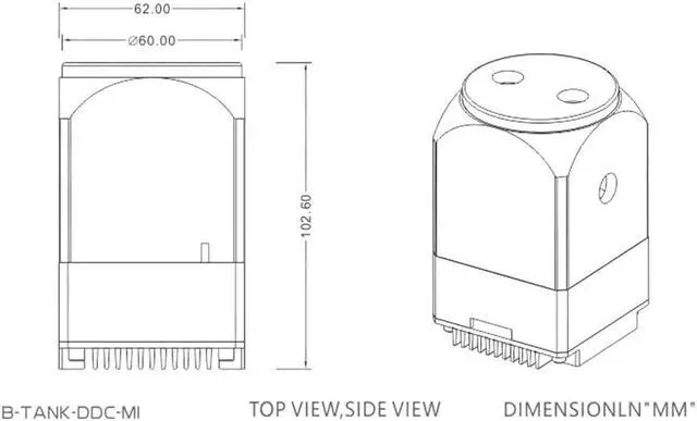 Alt view image 4 of 4 - Bykski Mini DDC Pump Reservoir Combo w/ Armor (B-TANK-DDC-MI)