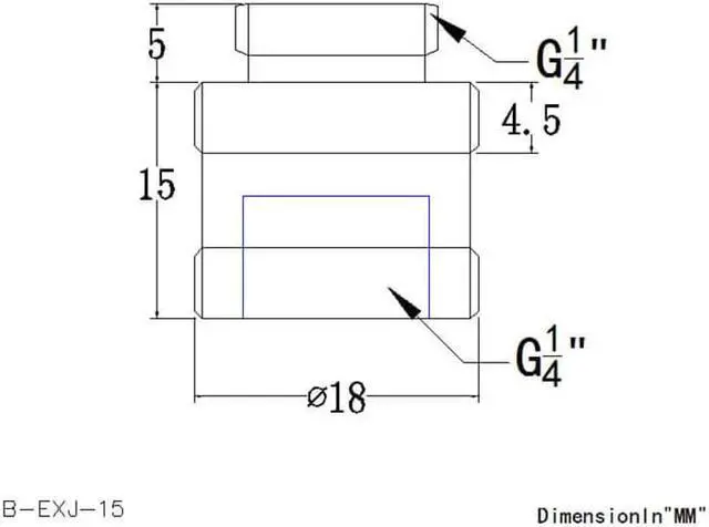 Alt view image 2 of 2 - Bykski G 1/4in. Male/Female Extension Coupler - 15mm (B-EXJ-15)
