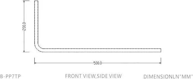 Alt view image 2 of 2 - Bykski Metal Pre-Bent Rigid Tubing - Black Coated Copper - 14mm OD - 500mm/200mm