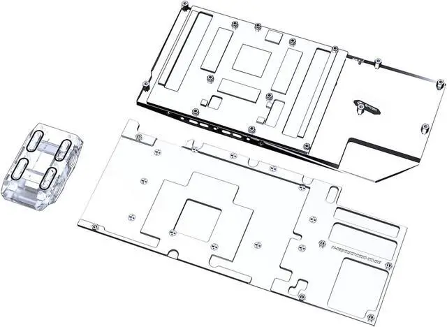 Alt view image 2 of 7 - Bykski Full Coverage GPU Water Block w/ Integrated Active Backplate for Colorful iGame RTX 3090 Vulcan / Neptune (N-IG3090VXOC-TC)