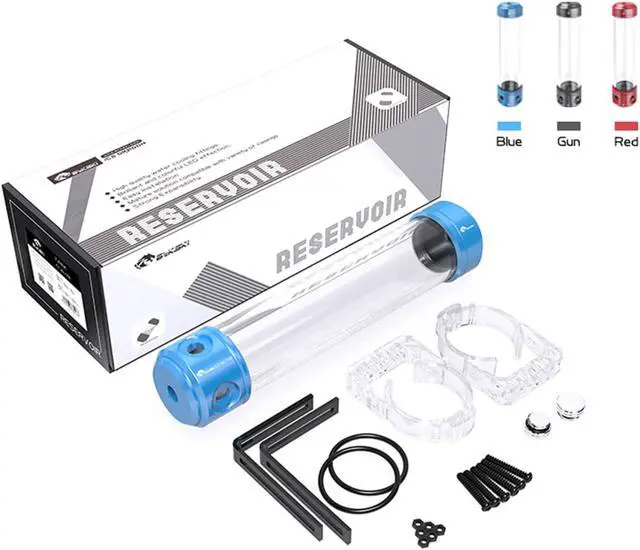 Alt view image 3 of 4 - Bykski 50mm Anodized Aluminum Cylindrical Reservoir - 260mm (CT-AL-V2)