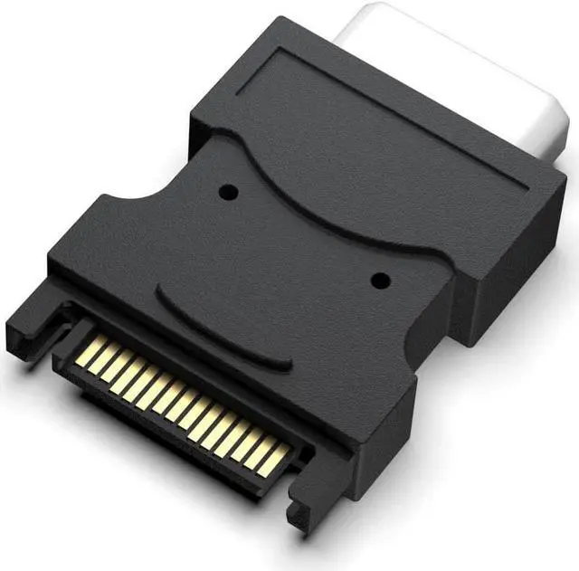 Alt view image 2 of 3 - PrimoChill 15-Pin Male SATA to Molex 4-Pin Female Power Adapter