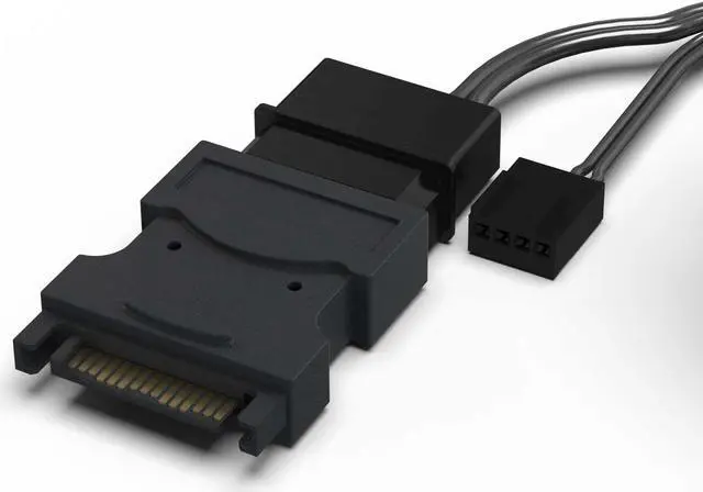 Alt view image 3 of 3 - PrimoChill 15-Pin Male SATA to Molex 4-Pin Female Power Adapter