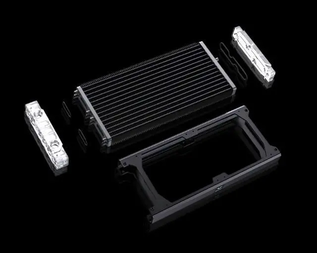 Alt view image 4 of 6 - Granzon 480mm x 30mm Modular Radiator, 120mm x 4, Quad Fan (GH480N)