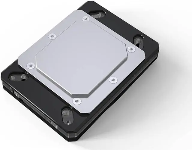 Alt view image 2 of 7 - Bykski CPU-RAY-ON-M CPU Water Cooling Block w/ Temp Digital Display - Black w/ 5v Addressable RGB (RBW)(AM3 / AM4 / AM5/ FM2+)