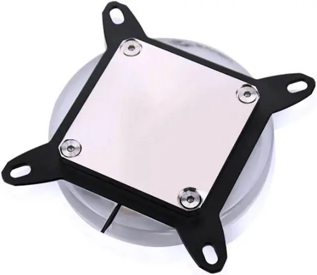 Alt view image 2 of 5 - Bykski CPU-XPR-CD Intel CPU Water Cooling Block - Silver w/ 5v Addressable RGB (RBW) (LGA 115x /1366/20xx)