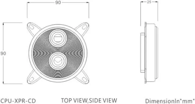 Alt view image 5 of 5 - Bykski CPU-XPR-CD Intel CPU Water Cooling Block - Silver w/ 5v Addressable RGB (RBW) (LGA 115x /1366/20xx)