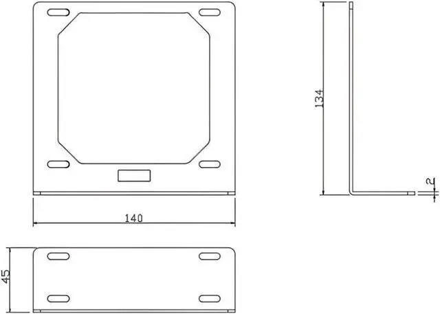 Alt view image 4 of 4 - Bykski Radiator DIY Mounting Bracket - 120mm (B-ST-FN-V2)