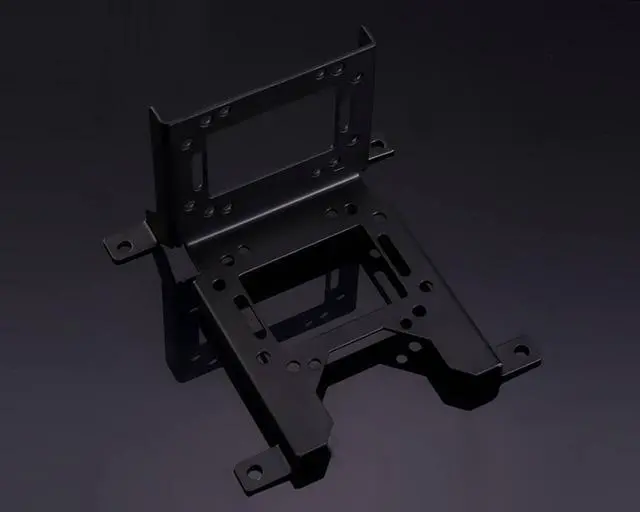 Alt view image 2 of 7 - Bykski 120mm Multi Function 90 Degree Shelf Style Water Cooling Bracket - Black (B-PMFS)