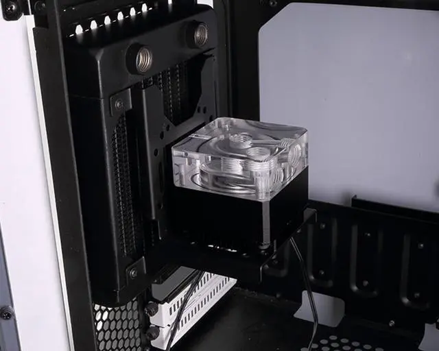 Alt view image 5 of 7 - Bykski 120mm Multi Function 90 Degree Shelf Style Water Cooling Bracket - Black (B-PMFS)