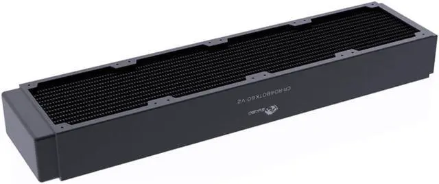 Alt view image 3 of 7 - Bykski 480mm x 60mm RC Series Radiator, 120mm x 4, Quad Fan(CR-RD480RC-TK60-V2)