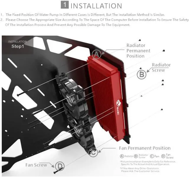 Alt view image 6 of 7 - Bykski 480mm x 40mm RC Series Radiator, 120mm x 4, Quad Fan (CR-RD480RC-TK-V2)