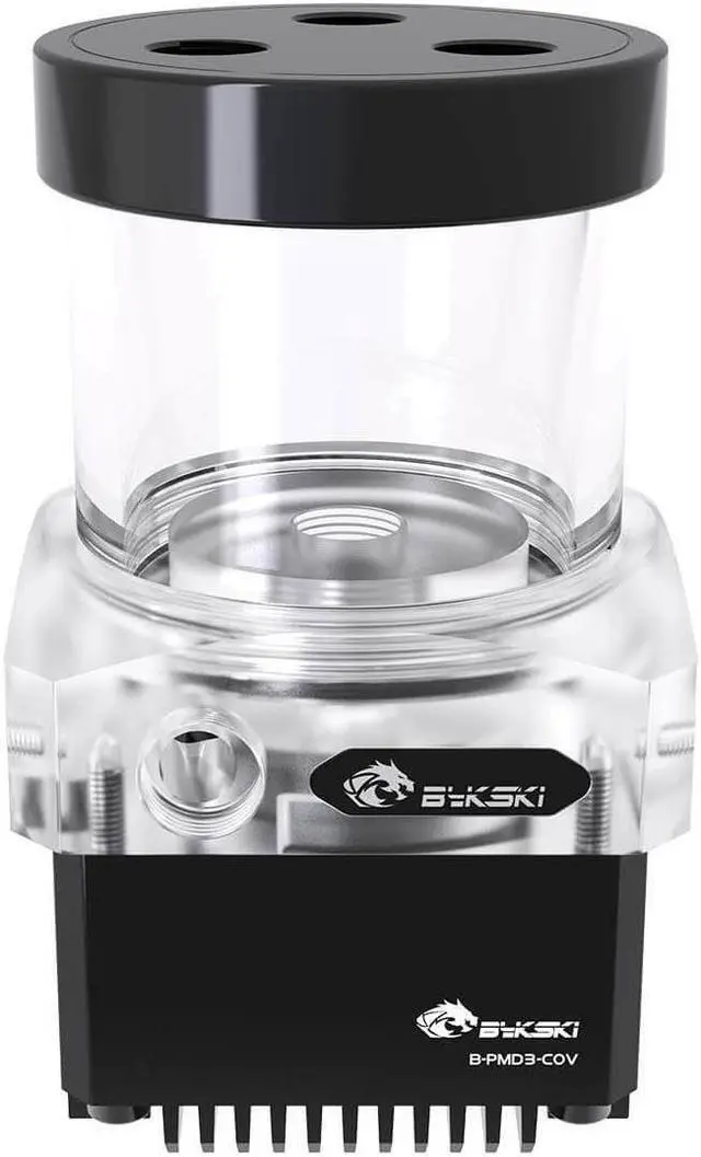 Main image of Bykski DDC CP-PMD3COV-X / 60mm PMMA Reservoir Combo - Black w/ 5v A-RGB LED