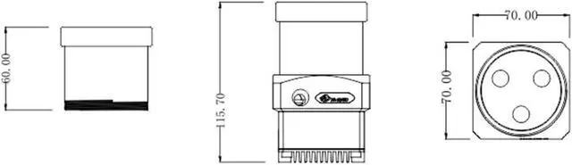 Alt view image 5 of 7 - Bykski DDC CP-PMD3COV-X / 60mm PMMA Reservoir Combo - Black w/ 5v A-RGB LED