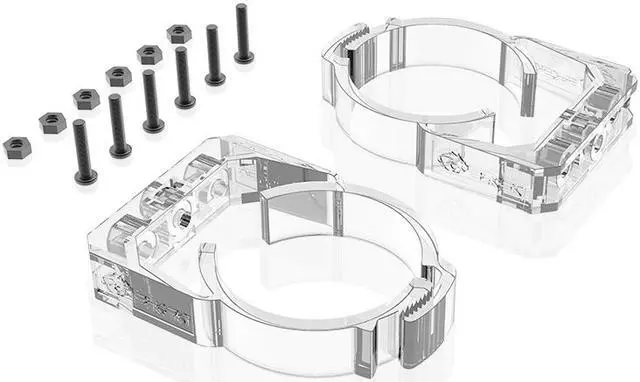Alt view image 3 of 6 - Bykski 50mm Thick Reservoir Mounting Clip - Clear - 2 Pack (B-CT50-RB-V2)