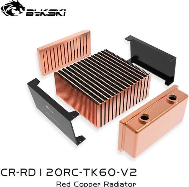 Alt view image 4 of 7 - Bykski 120mm x 60mm RC Series Radiator, 120mm x 1, Single Fan (CR-RD120RC-TK60-V2)