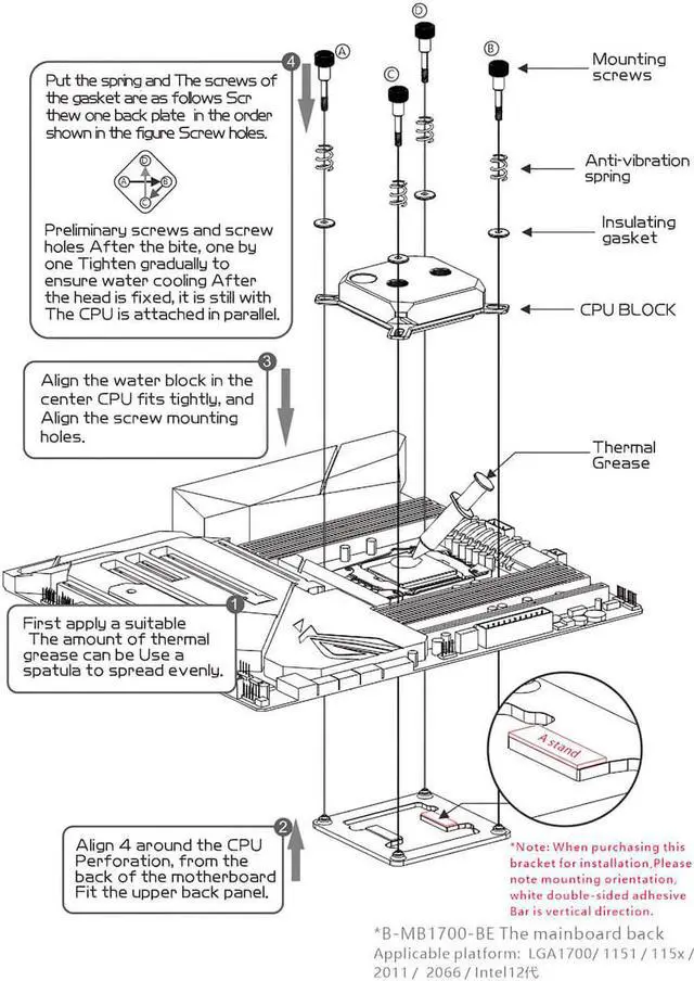 Alt view image 4 of 5 - Bykski Backplate for Intel CPU Blocks - Socket LGA 1700 for Intel 12th Gen Platform (B-MB1700-BE)