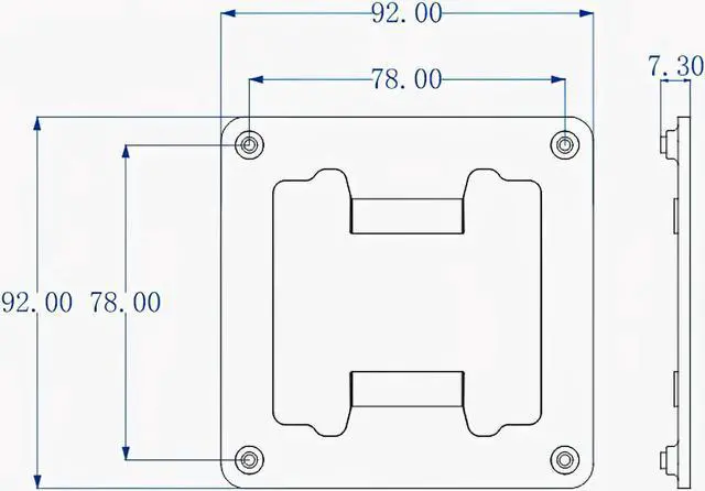 Alt view image 5 of 5 - Bykski Backplate for Intel CPU Blocks - Socket LGA 1700 for Intel 12th Gen Platform (B-MB1700-BE)