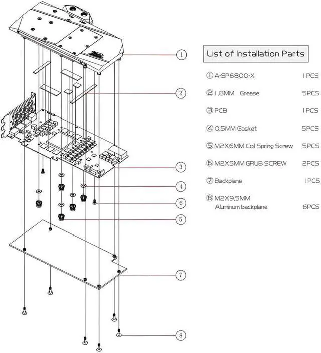 Alt view image 7 of 7 - Bykski Full Coverage GPU Water Block and Backplate for Sapphire RX 6800 Super Platinum (A-SP6800-X)