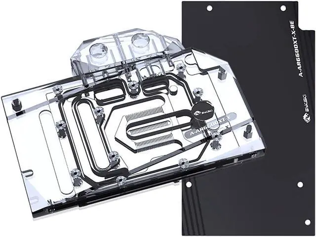Alt view image 6 of 7 - Bykski Full Coverage GPU Water Block and Backplate for ASRock Radeon RX 6600XT Challenger ITX 8GB (A-AR6600XT-X)