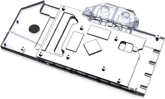 Alt view image 2 of 7 - Bykski Full Coverage GPU Water Block and Backplate for XFX RX 6600 XT Speedster Merc 308 (A-XF6600XT-X)
