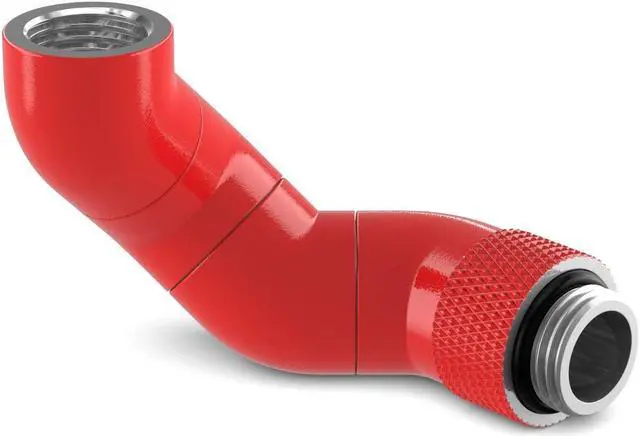 Main image of PrimoChill Male to Female G 1/4in. 180 Degree SX Triple Rotary Elbow Fitting