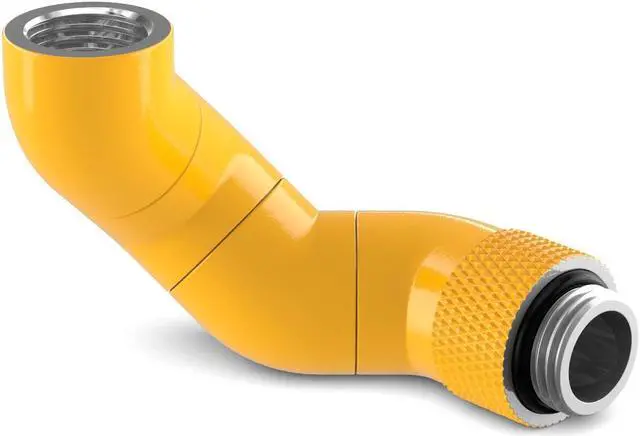 Main image of PrimoChill Male to Female G 1/4in. 180 Degree SX Triple Rotary Elbow Fitting